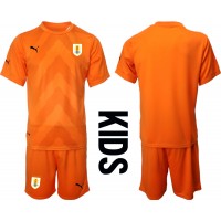 Uruguay Målmand Udebane Trøje Børn VM 2022 Kortærmet (+ Korte bukser)